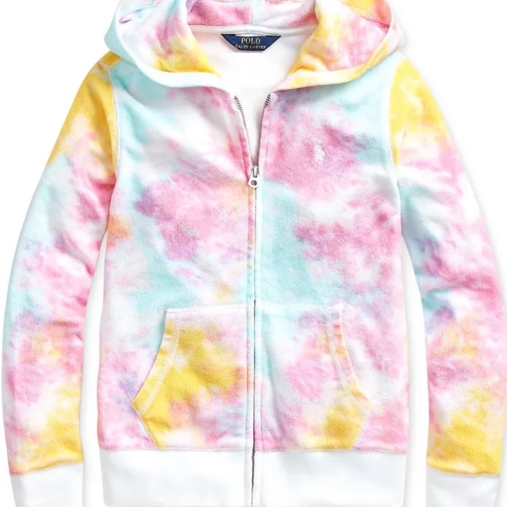 Polo by Ralph Lauren Girls' Tie-Dye Terry Hoodie